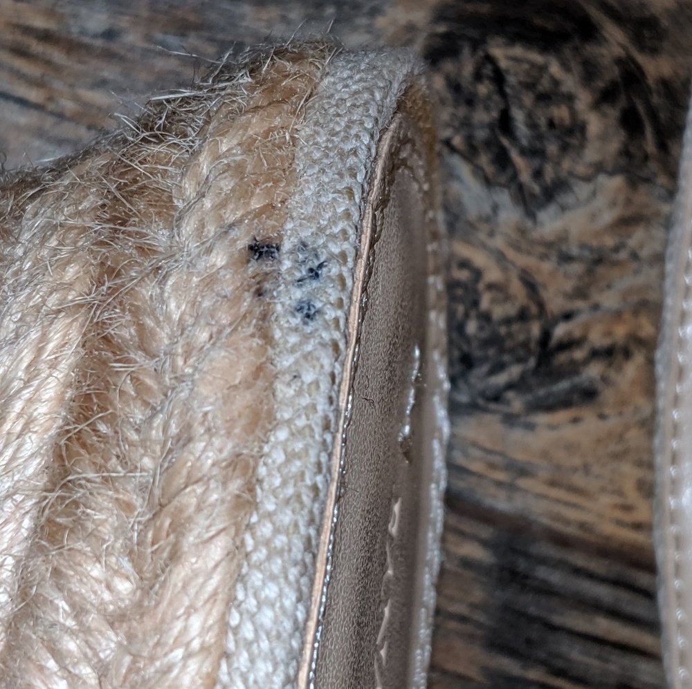 BANANA REPUBLIC FLAX WEDGE JUTE ESPADRILLE SANDAL - Picture 7 of 8